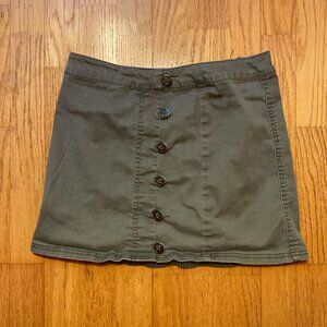 Rewash Women's Green and Khaki Skirt